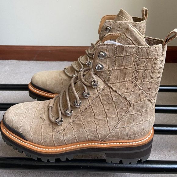 MARC FISHER Women Izzei Leather Hiking Boots - NEW NWOB - Picture 3 of 8